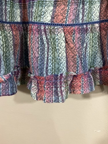 VTG Mossimo Womens Boho Tiered Skirt L Hippie Fairy Festival Tribal Y2K Peasant - Picture 3 of 6