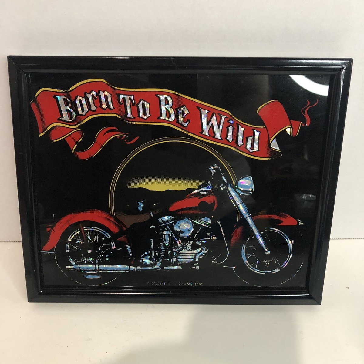 SIAM SHADE　SPIRITS 1993 Vtg Fortune & Frame Inc. Mirror Reverse Painted Glass Born