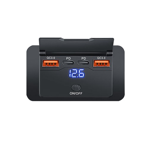 Dual PD3 0 USB C i do QC3 0 ładowarka samochodowa 12V gniazdo kampera z siecią - Zdjęcie 12 z 16