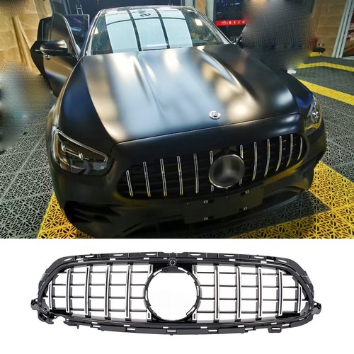 für Mercedes GT LOOK Grill W213 S213 AMG Line SILBER Kühlergrill Frontgrill - Bild 1 von 4