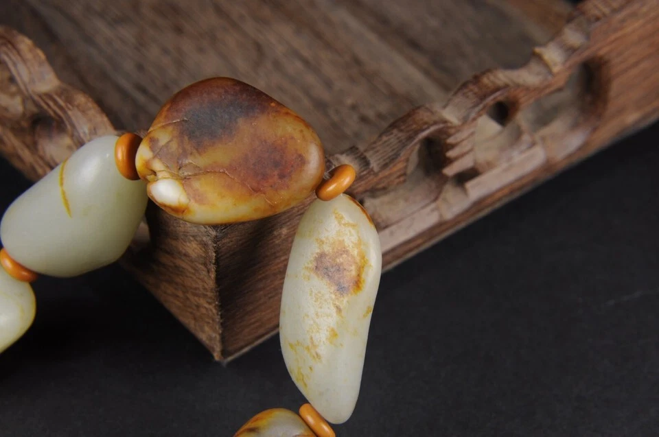 Pulseira de jade certificada 88,8 g 100% natural e preciosa rio Xin jiang Hotan--- - Imagem 4 de 4