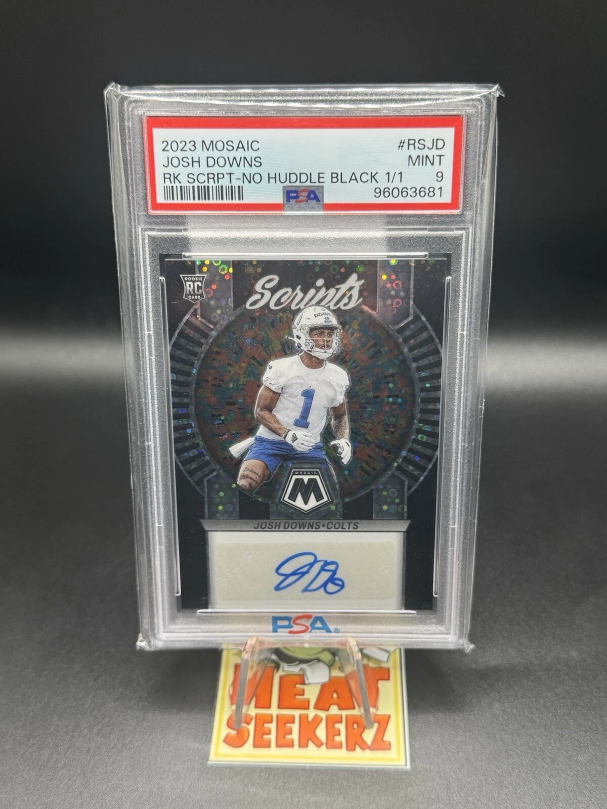 Josh Downs Panini Mosaic Rookie Scripts #RSJD No Huddle Black 1/1