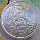 1 oz. 2023 MERRY CHRISTMAS Santa rounds .999 fine silver