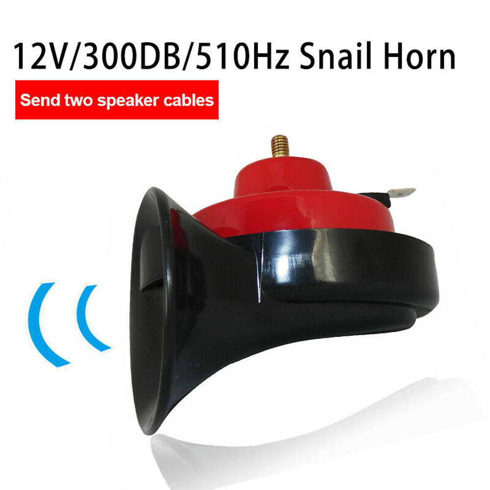 2-Pack Super Loud 300DB Air Horn – Dual Tone Snail Electric Siren For Car, Truck, Motorcycle