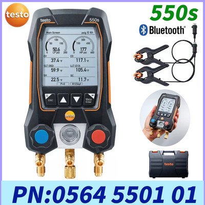 testo 550s Basic Kit Smart digital manifold wired clamp temperature probes APP