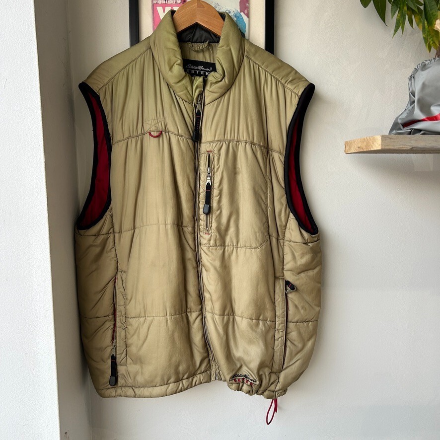 【90s】Eddie Bauer EBTEK down vest 90'S Eddie Bauer EBTEK goose down vest, men's size L