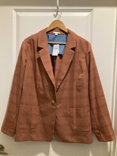  New J.Jill womens Plaid Blazer xl