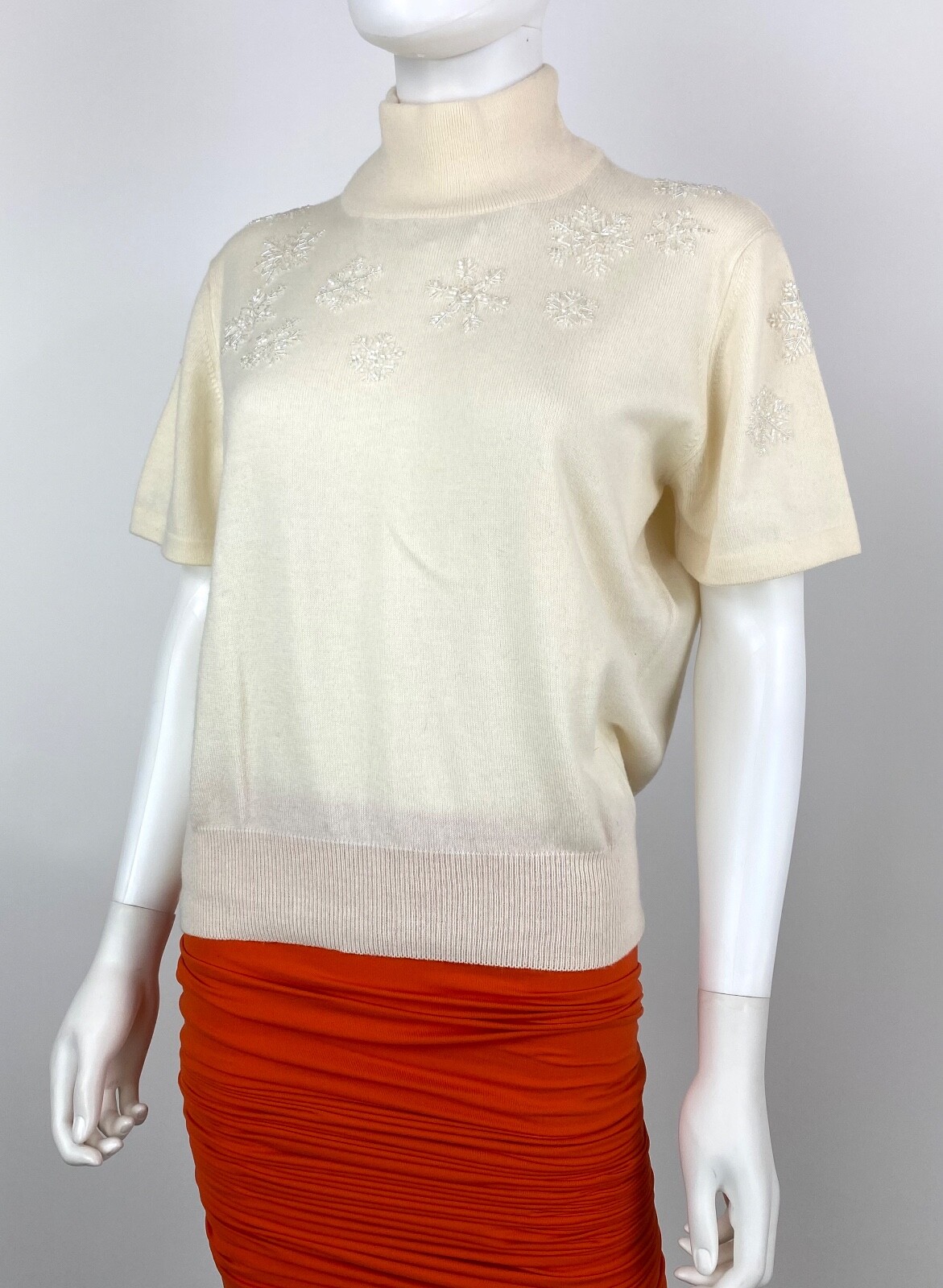 Escada New 10 US 46 IT 40 D M Cream Knit Wool Cashmere Sweater Top Runway  Auth | eBay