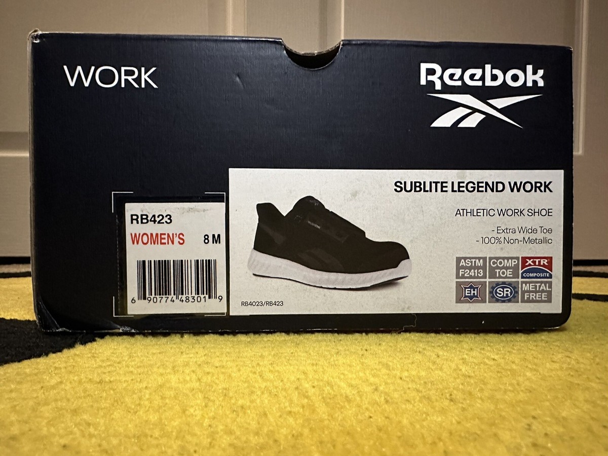 Reebok Sublite Legend Women Work Shoe Black/White Composite Toe