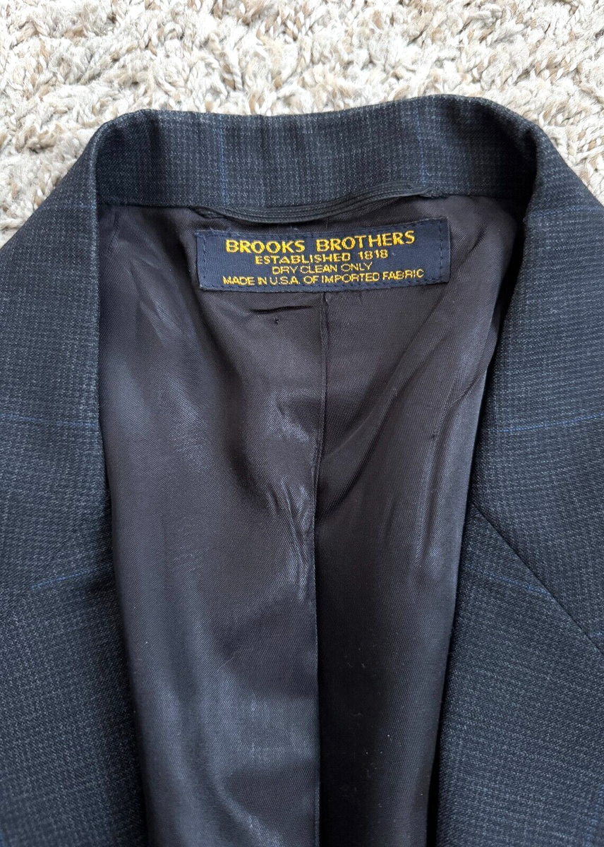 Brooks Brothers Vintage 80's Suit Jacket Coat Men's 48L Long
