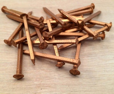 Copper Nails 50 Pcs for Slating  Roofing - Solid Copper Nail 2.5cm Height
