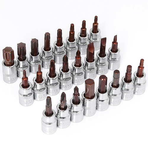 Screwdriver Bits 1/4 3/8 Inch Torx Head Drive Socket Wrench Hand Tool/Kit T8-T60 - Picture 3 of 27