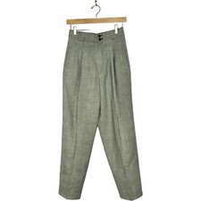 VINTAGE:Giorgio Sant' Angelo - Women Plaid Pants Angelo Merino Wool Size:8