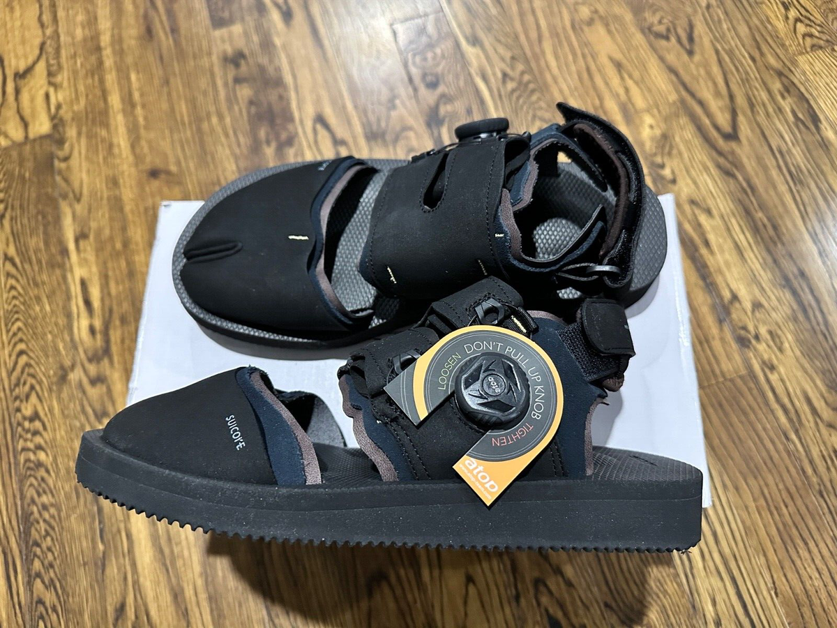 【関税込み】Suicoke カーキ＆オフホワイト HAKU-ab サンダル SUICOKE Haku-Ab Sandals - Gray x White | TheRoom