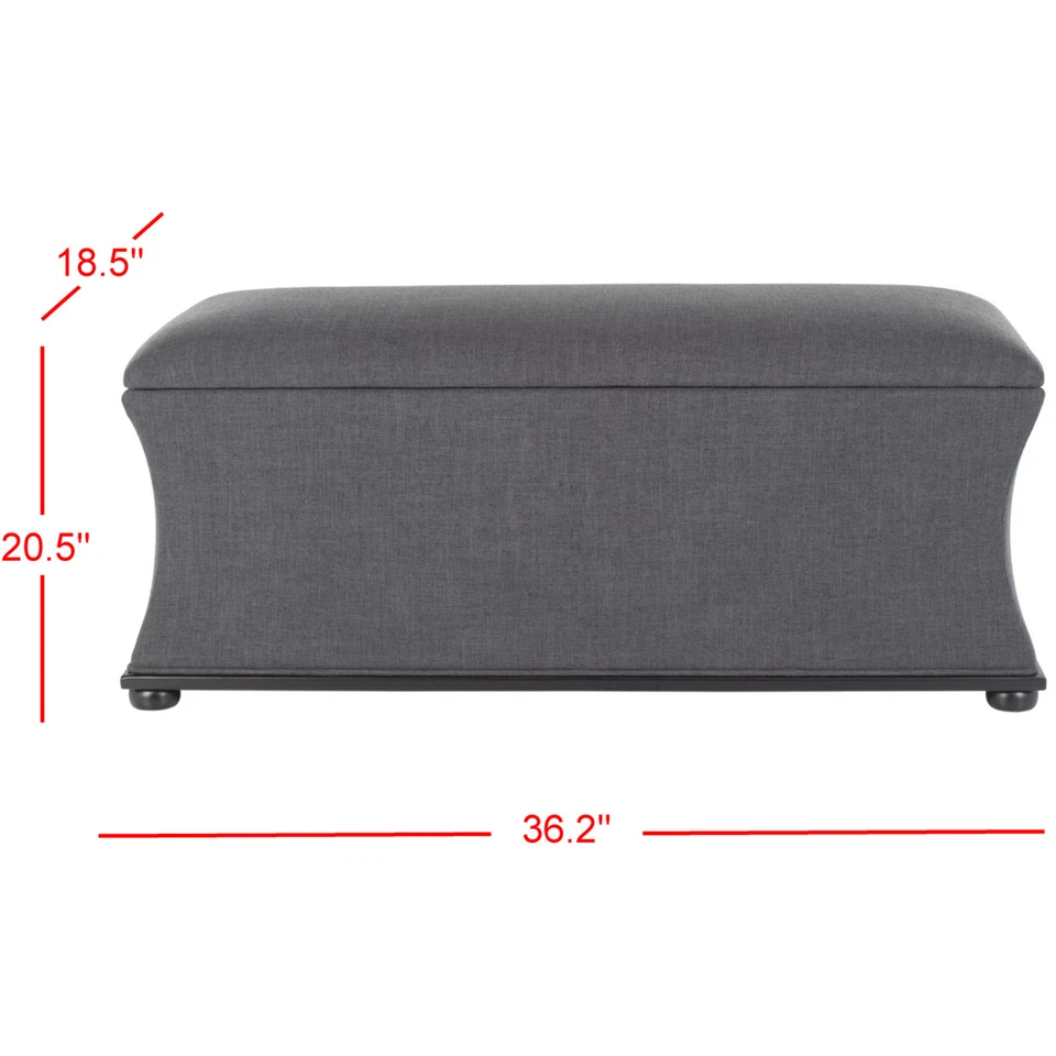 Banco de almacenamiento SAFAVIEH Aroura | Gris | Foto 4 de 4