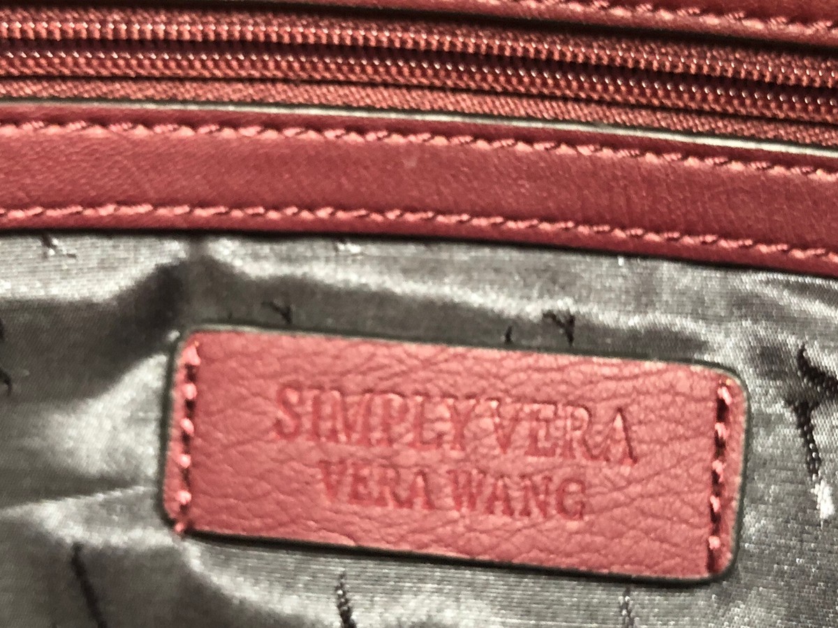 Simply Vera - Vera Wang Burgundy Vegan Leather Lined 