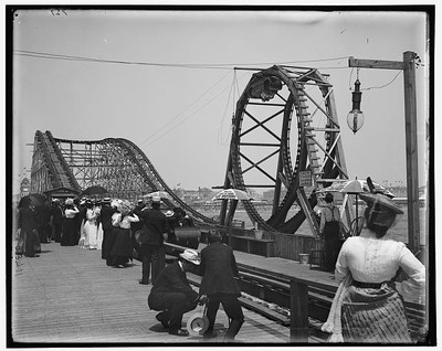 Looping loop,roller coasters,Atlantic City,New Jersey,Detroit Publishing,c1901