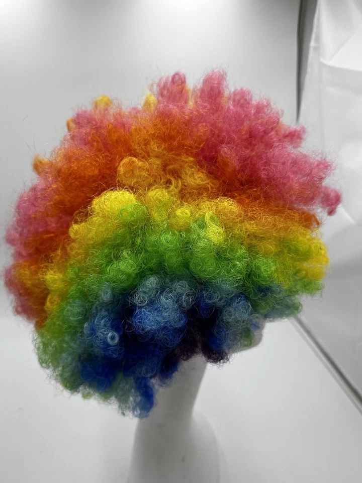 Rainbow Afro Wig Vintage Kane Kalon Made In Japan IWC - Image 2 of 4