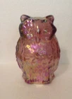 FENTON   ART  GLASS   CARNIVAL  OWL   6 1/2 "  TALL  DESIGN  DISPLAY