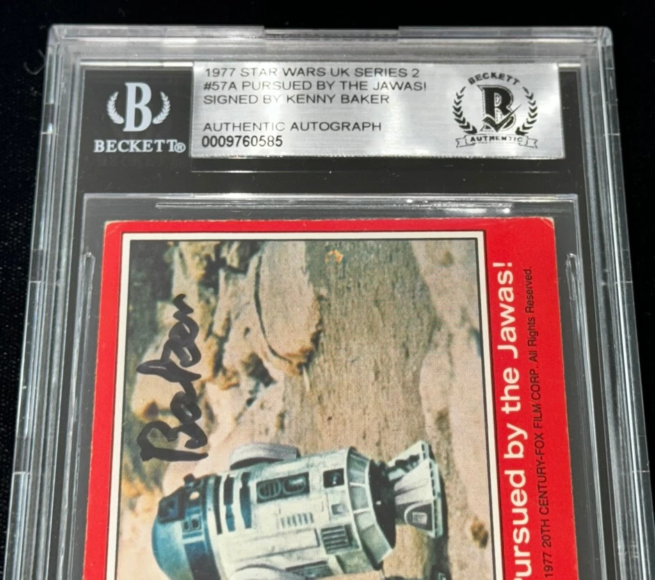 Kenny Baker "R2-D2" 1977 Topps STAR WARS Signed Auto Rookie Card BAS Beckett RC - Image 2 of 3