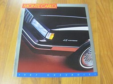 New 1987 87 Chevy Chevrolet Monte Carlo Ss Dealer Brochure