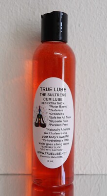 Cum Lube The Sultress Red True Lube Water Based Personal Lubricant 8oz