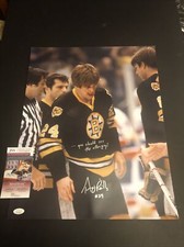 JSA TERRY O'REILLY AUTOGRAPHED 16x20 PHOTO AUTO SIGNED INSCRIBED FIGHT 979