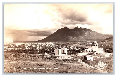 RPPC Birds Eye View Monterey Nuevo León Mexico UNP Unused Postcard N22