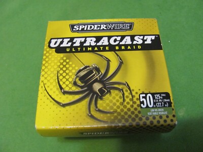 SPIDERWIRE ULTRACAST Ultimate Braid 50lb. 125yds. Low-Vis Green Fishing Line New