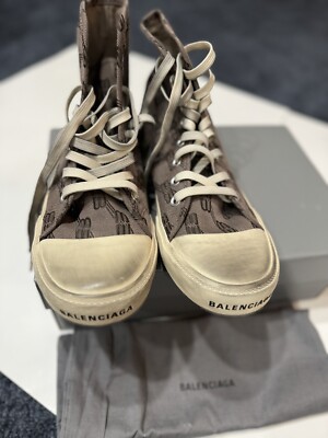 Balenciaga Paris Womens Dark Mink High Top Sneakers New | eBay
