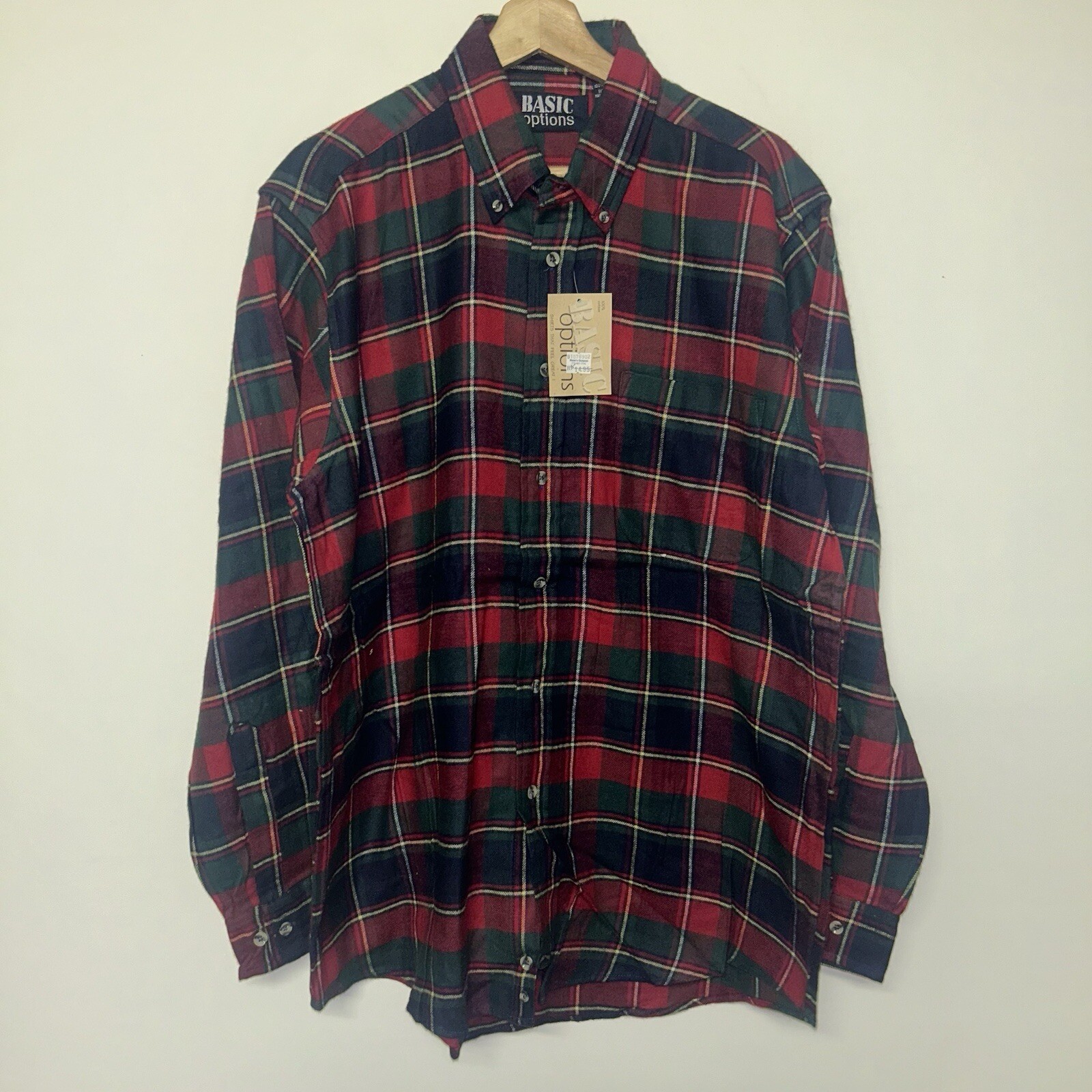Vintage 1990’s Basic Options Button Uo Flannel Sh… - image 1