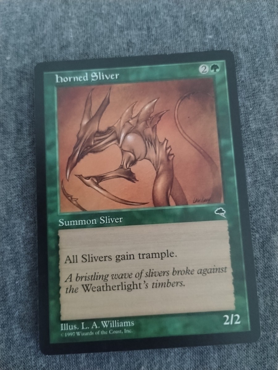 Horned Sliver ~ Tempest [ Excellent ] [ Magic MTG ] Magic The Gathering  Trample