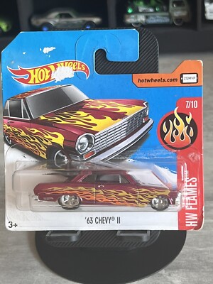 HOT WHEELS SUPER TREASURE HUNT '63 CHEVY II Short Card | eBay