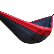 Budge HAMDHRGS Double Nylon Hammock, Red/Gray