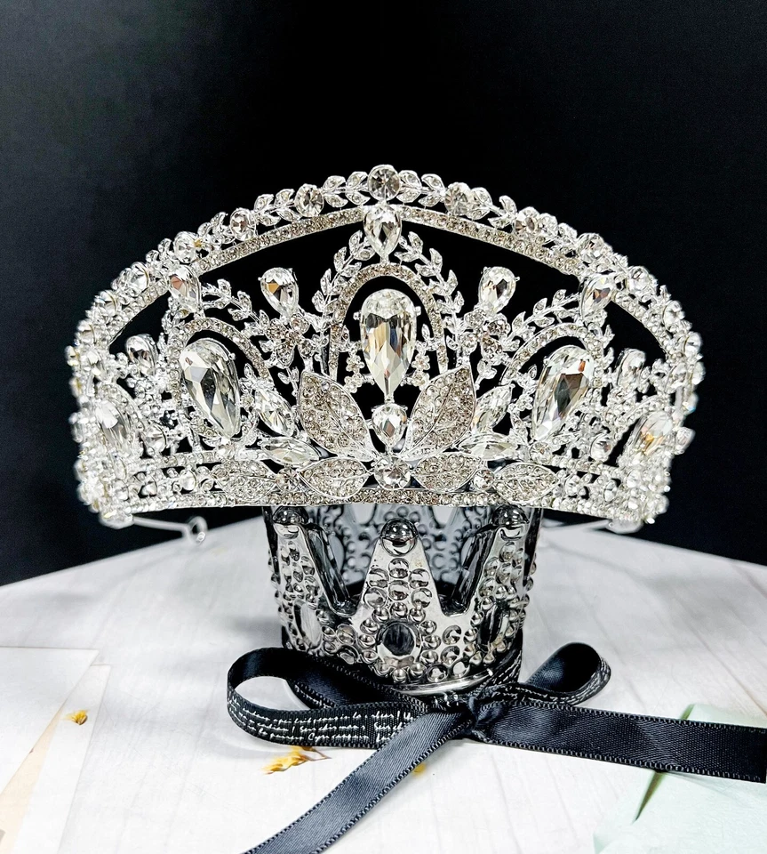 Tiara de boda vintage | Diadema de novia | Pieza de pelo de boda | Tiara para novia Foto 3 de 4