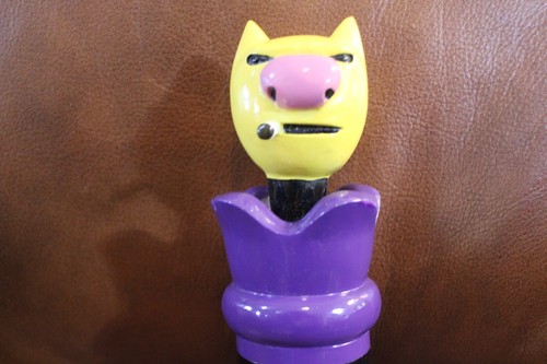 Beer Tap 3 Three Floyds Purple on Black Gumball Yellow Head Tapper Handle - Afbeelding 2 van 6