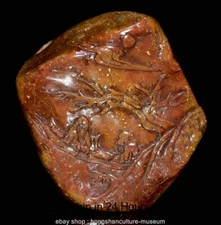 2.8" Old Chinese Shoushan Stone Carved Tree House Pattern Seal Stamp Signet