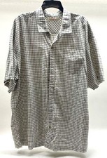 Men's TOMMY BAHAMA White and Navy Casual Short Sleeve Button-up Shirt - Size XXL