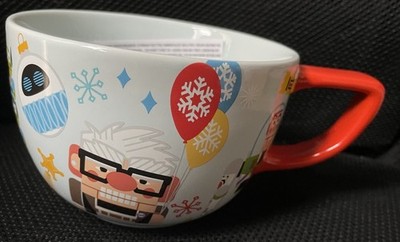 Disney Pixar Holiday Soup Mug Nutcracker Toy Story UP Carl wall-e Monsters NEW