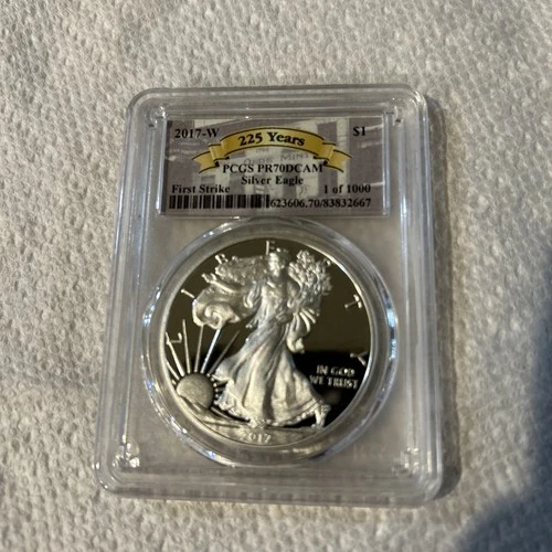 2017 W American Silver Eagle Dollar PCGS PR 70 DCAM Proof Deep Cameo