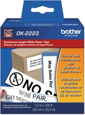 Brother Printer Continuous Length White Paper Tape (DK2223) 50mm x 30.4 Month