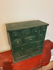 Vintage Green Painted Spice Cabinet 20th C AAFA Original Apothecary — photo 3