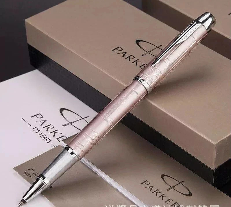 Parker IM Series Pink Color Fine (F) Nib Rollerball Pen Black Ink Refill