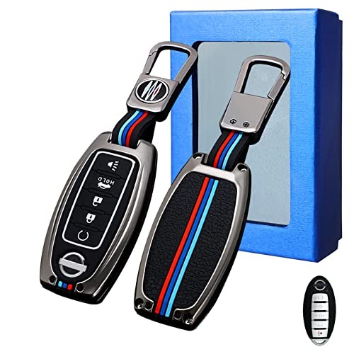 Compatible with Nissan Key Fob Cover,Key fob Case Shell for Altima Rogue grey - Afbeelding 2 van 7