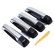 Front and Rear Driver and Passenger Side Exterior Door Handle Chrome for Ram