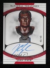 2021 National Treasures Archives Signatures 46/49 John Lynch Auto HOF 1m1a