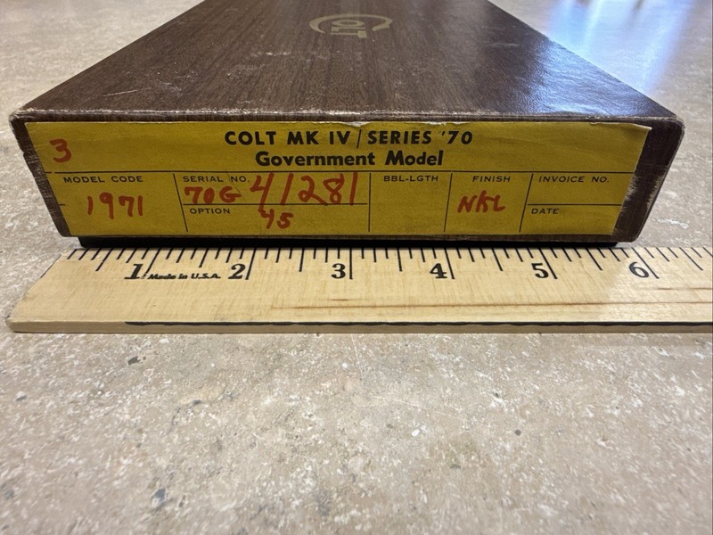 Colt Series 70 Government Model Vintage Original Box Nickel Finish With Extras