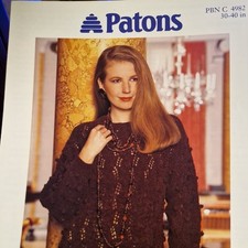 PATONS 4982 STRICKMUSTER super CHENILLE PULLO...
