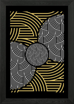 Abstraktes geometrisches Muster gerahmtes Wandbild Poster Leinwanddruck Bild
