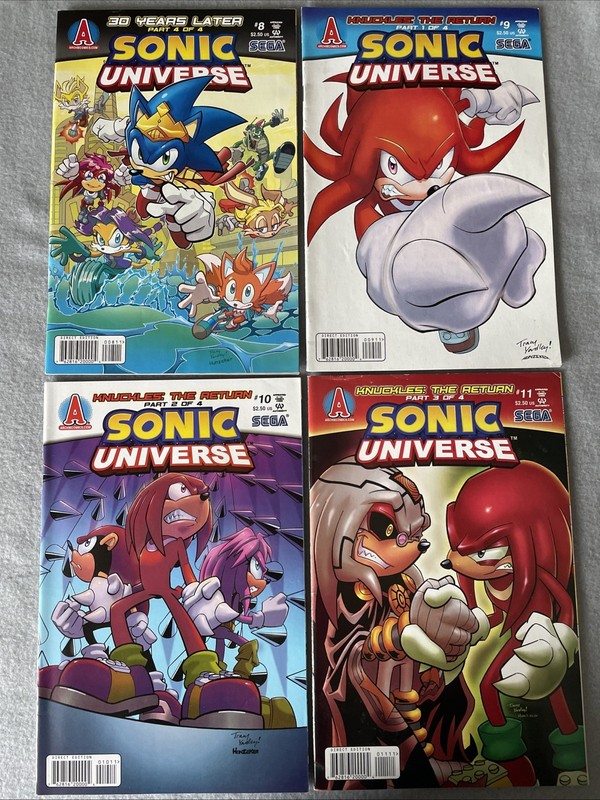 SONIC UNIVERSE LOT #9,10,11,12 & #5 Comp Knuckles The Return Archie Comics Rare